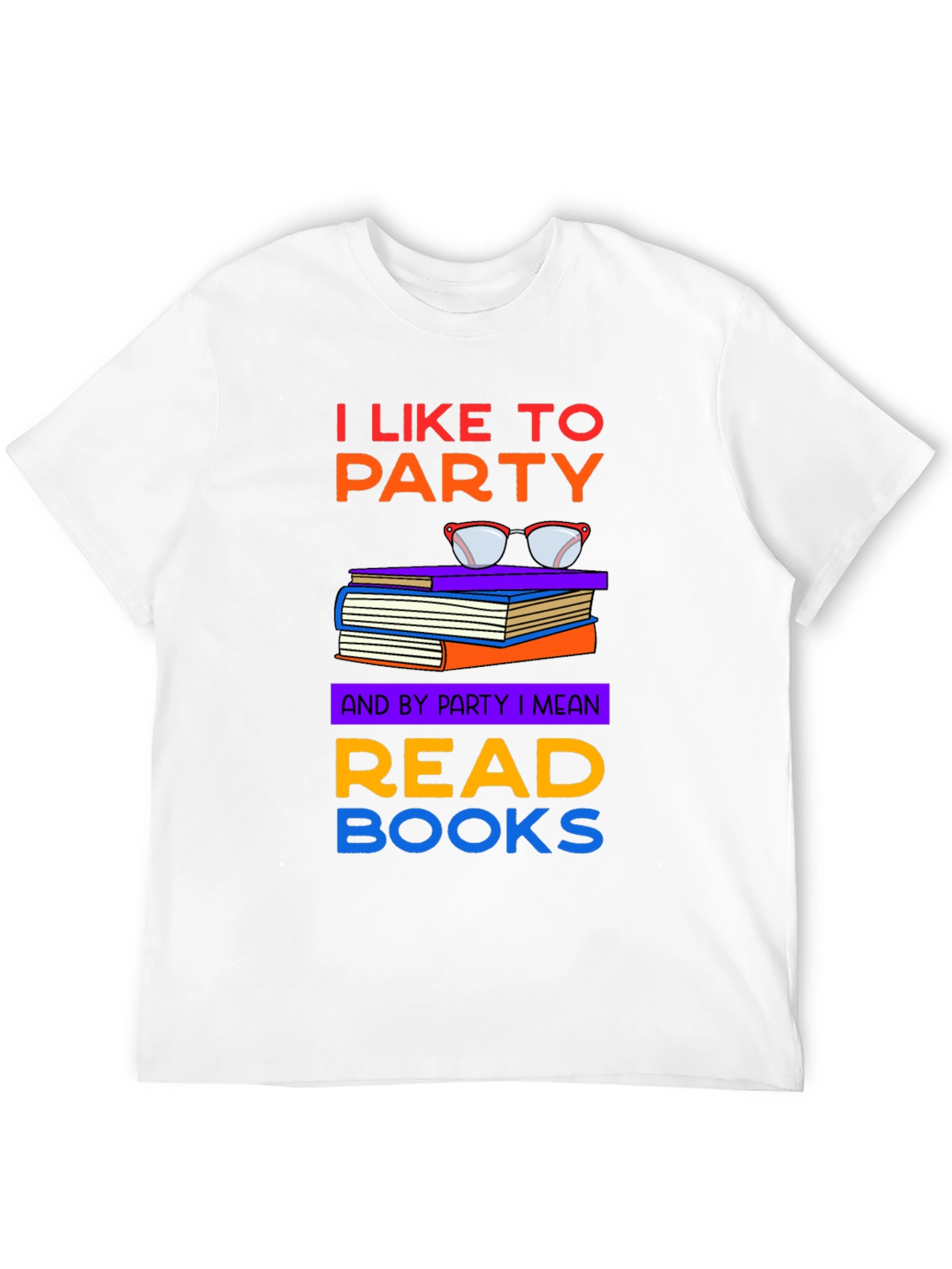Camiseta Negra: I Like to Party Read Books