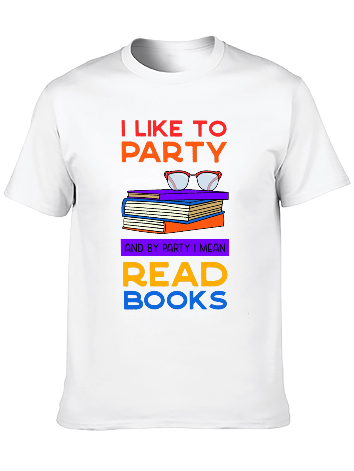 Camiseta Negra: I Like to Party Read Books
