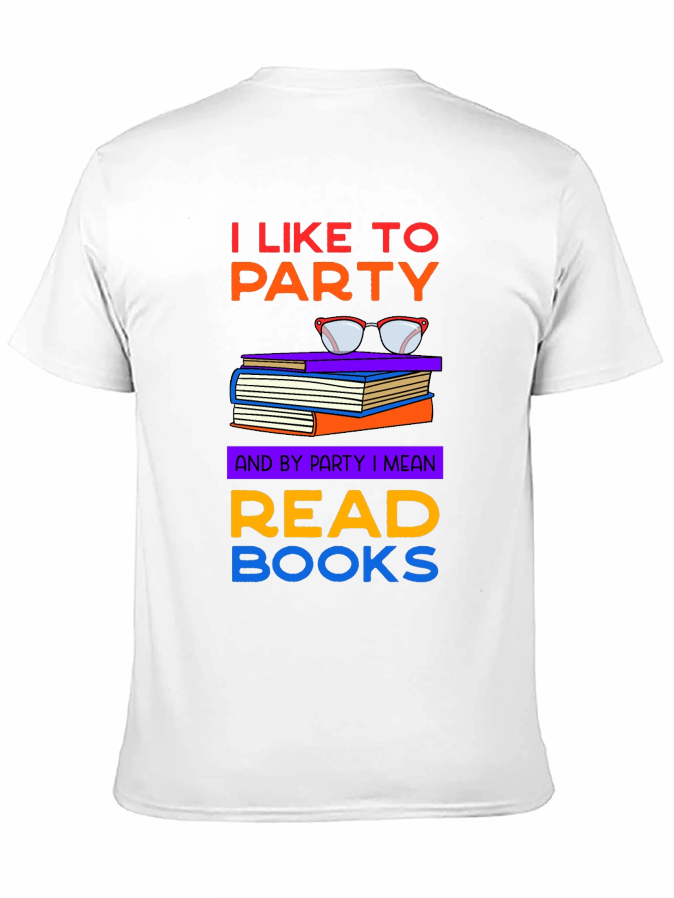 Camiseta Negra: I Like to Party Read Books