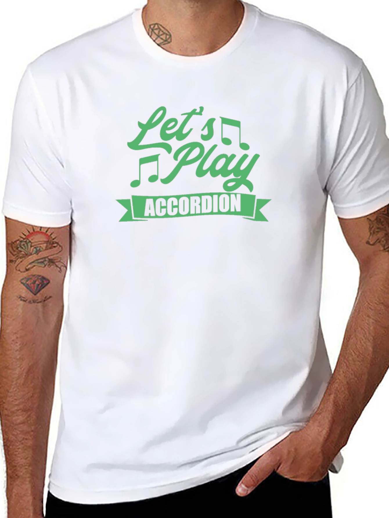 Camiseta Negra Lets Play Accordion