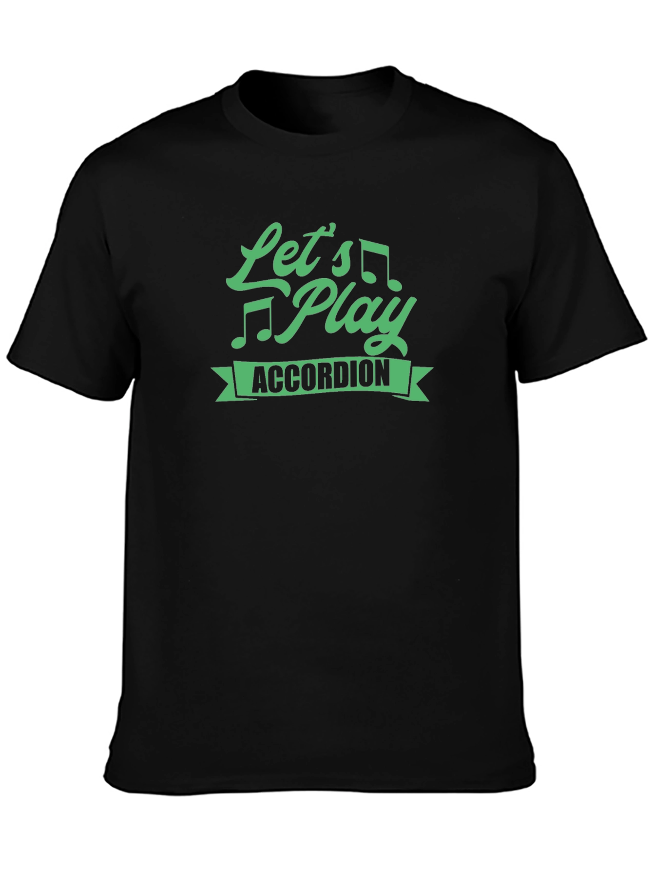 Camiseta Negra Lets Play Accordion