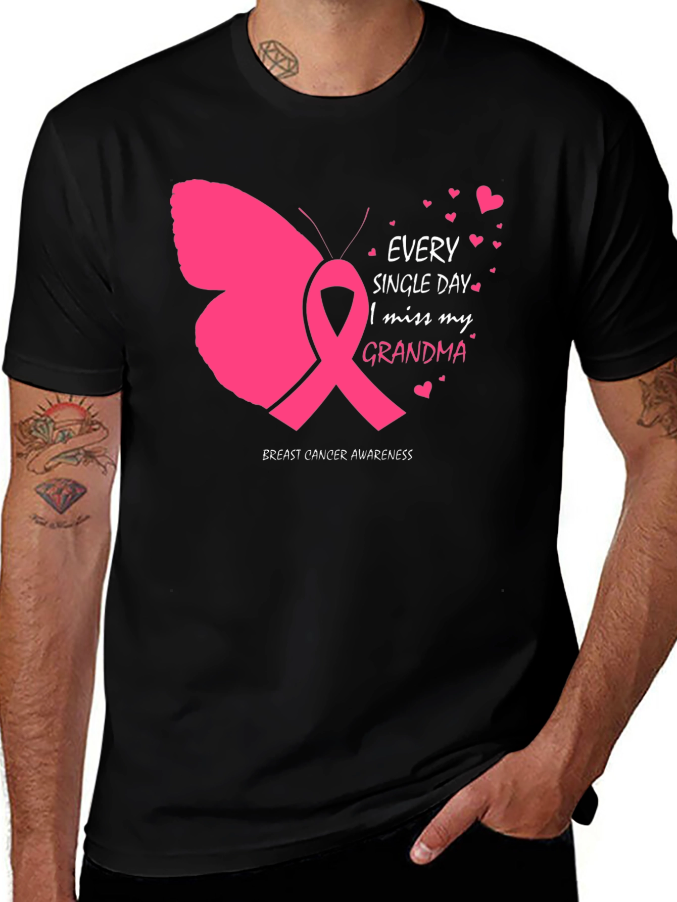 Camiseta Concientización Cáncer de Mama - Butterfly