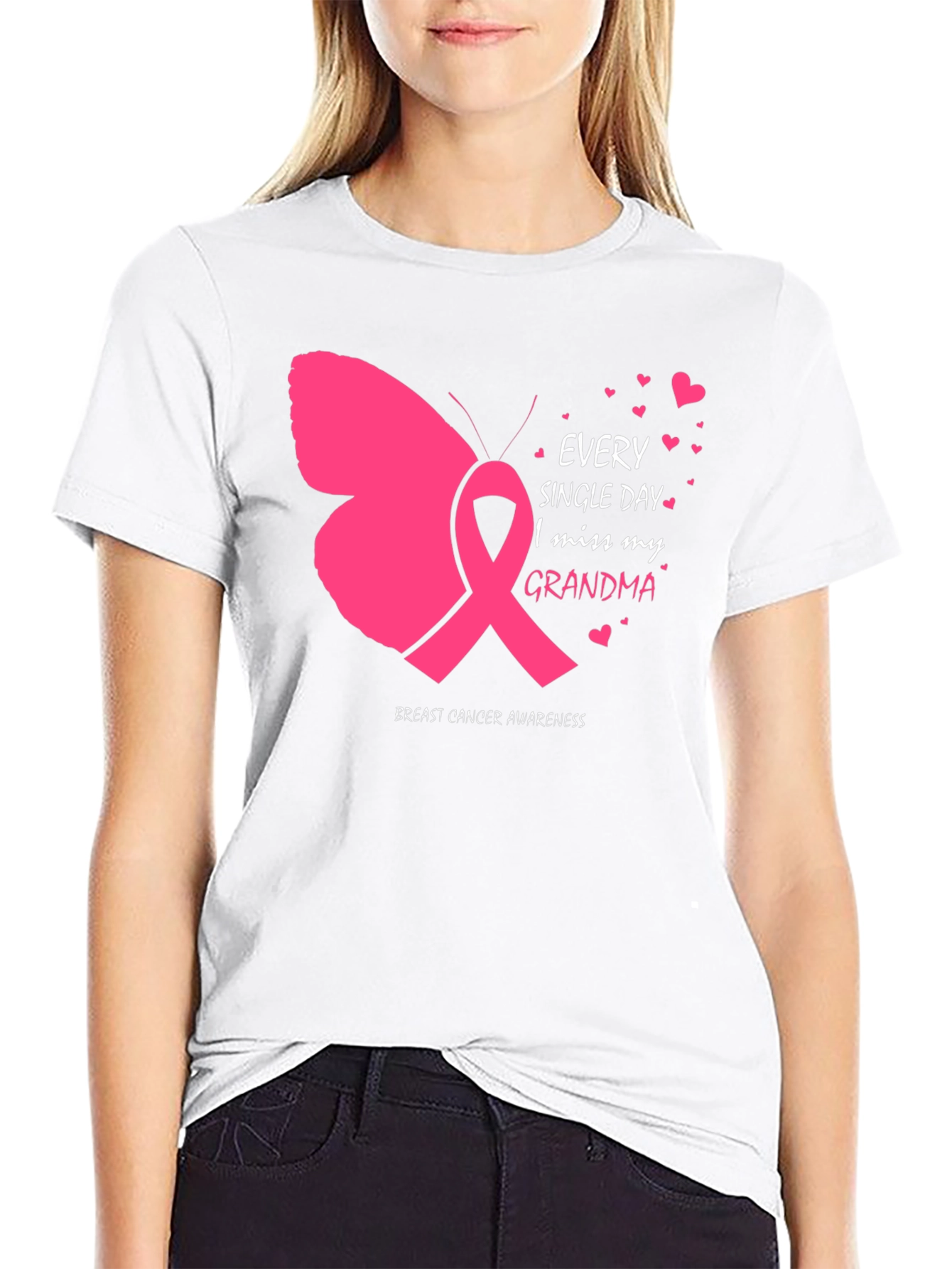Camiseta Concientización Cáncer de Mama - Butterfly