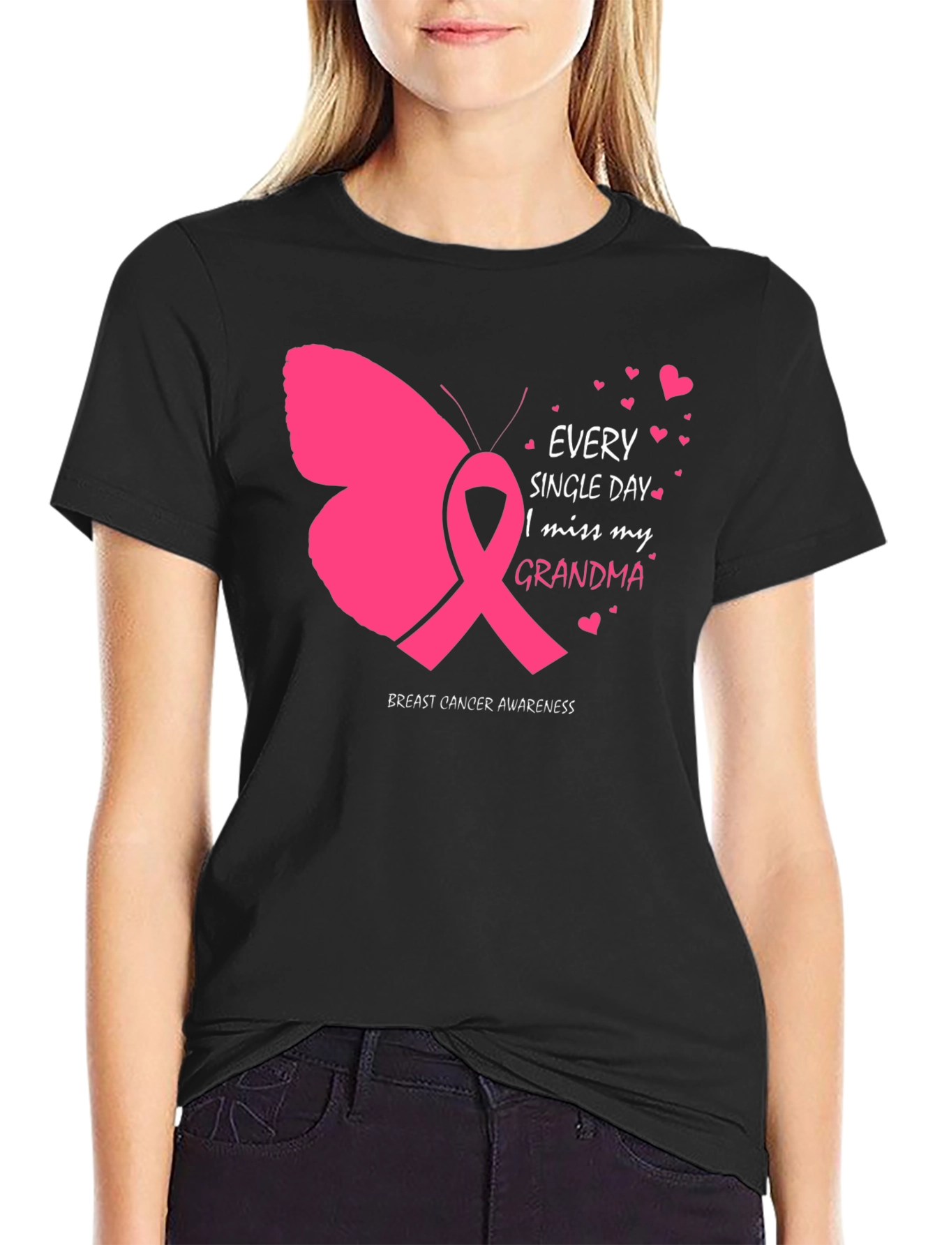 Camiseta Concientización Cáncer de Mama - Butterfly