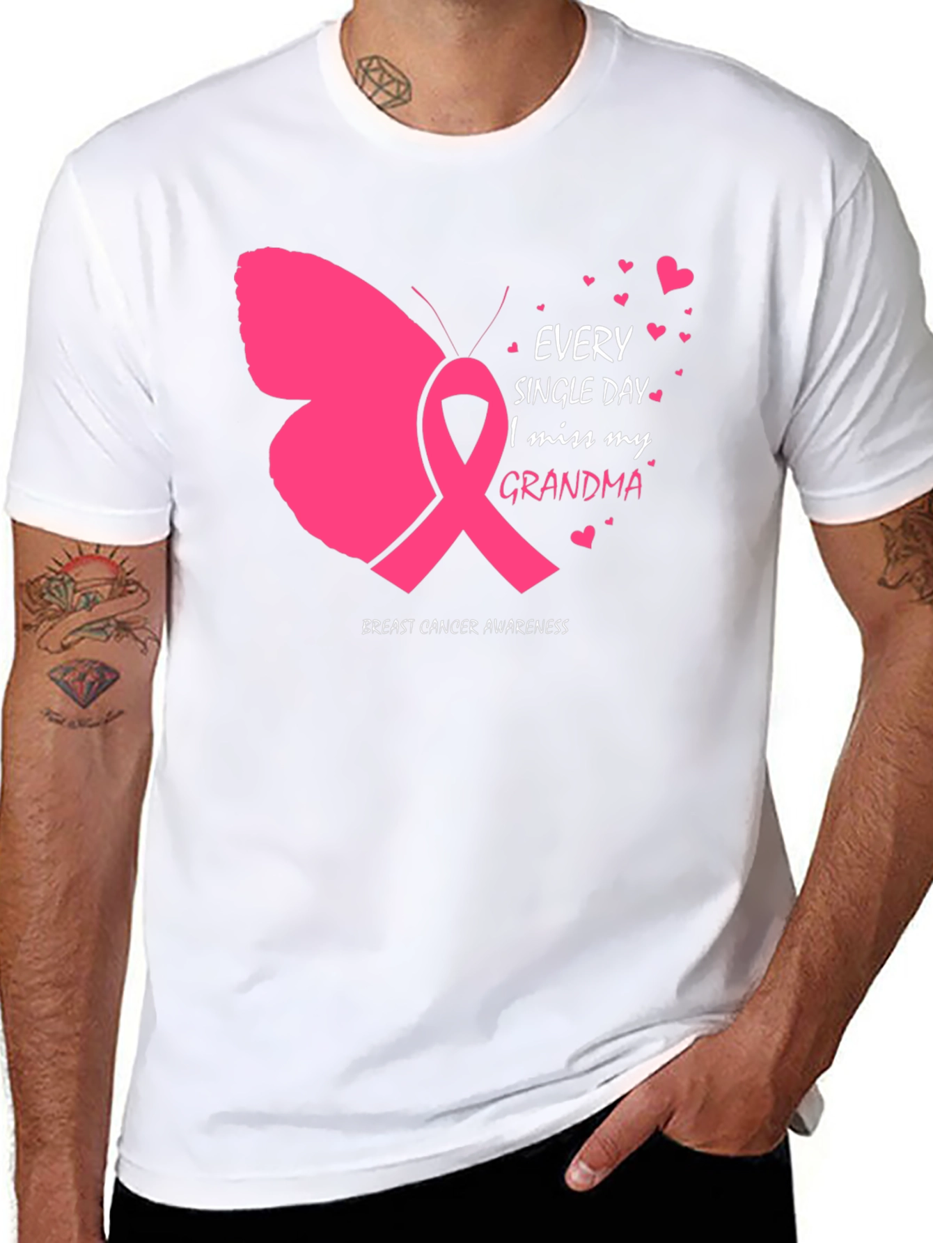 Camiseta Concientización Cáncer de Mama - Butterfly