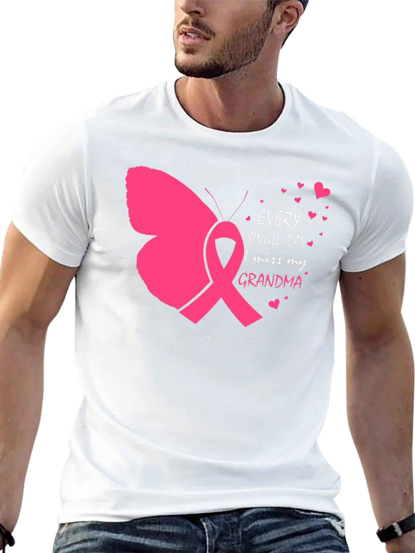Camiseta Concientización Cáncer de Mama - Butterfly