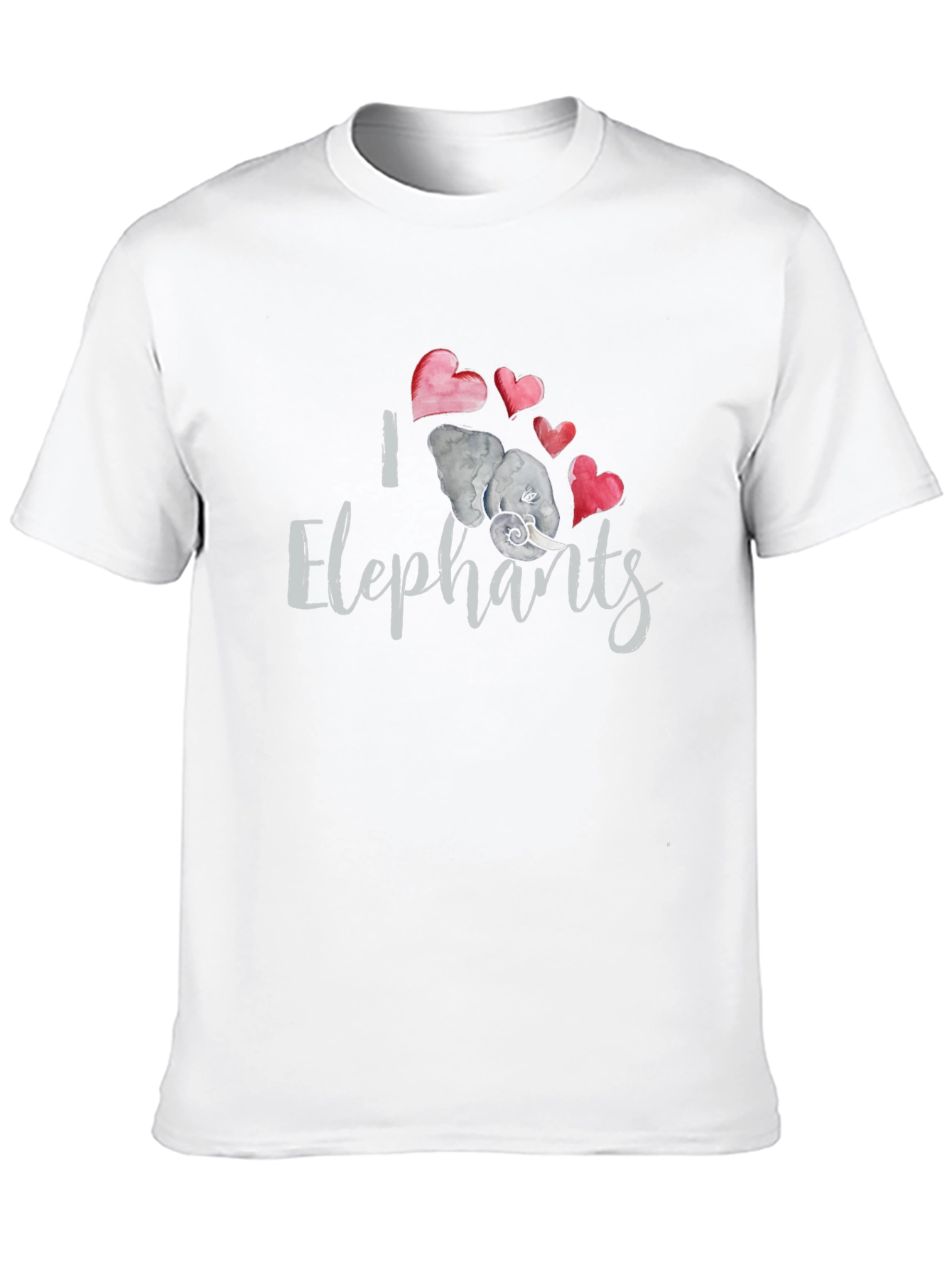 I Love Elephants Graphic T-Shirt
