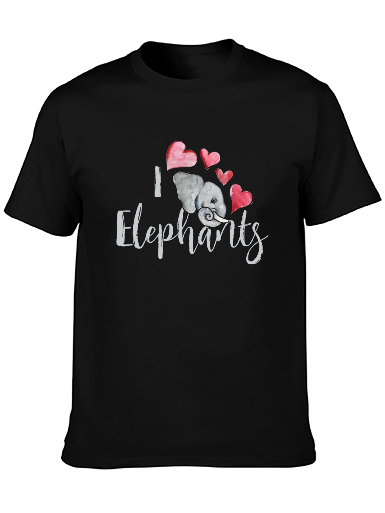 I Love Elephants Graphic T-Shirt