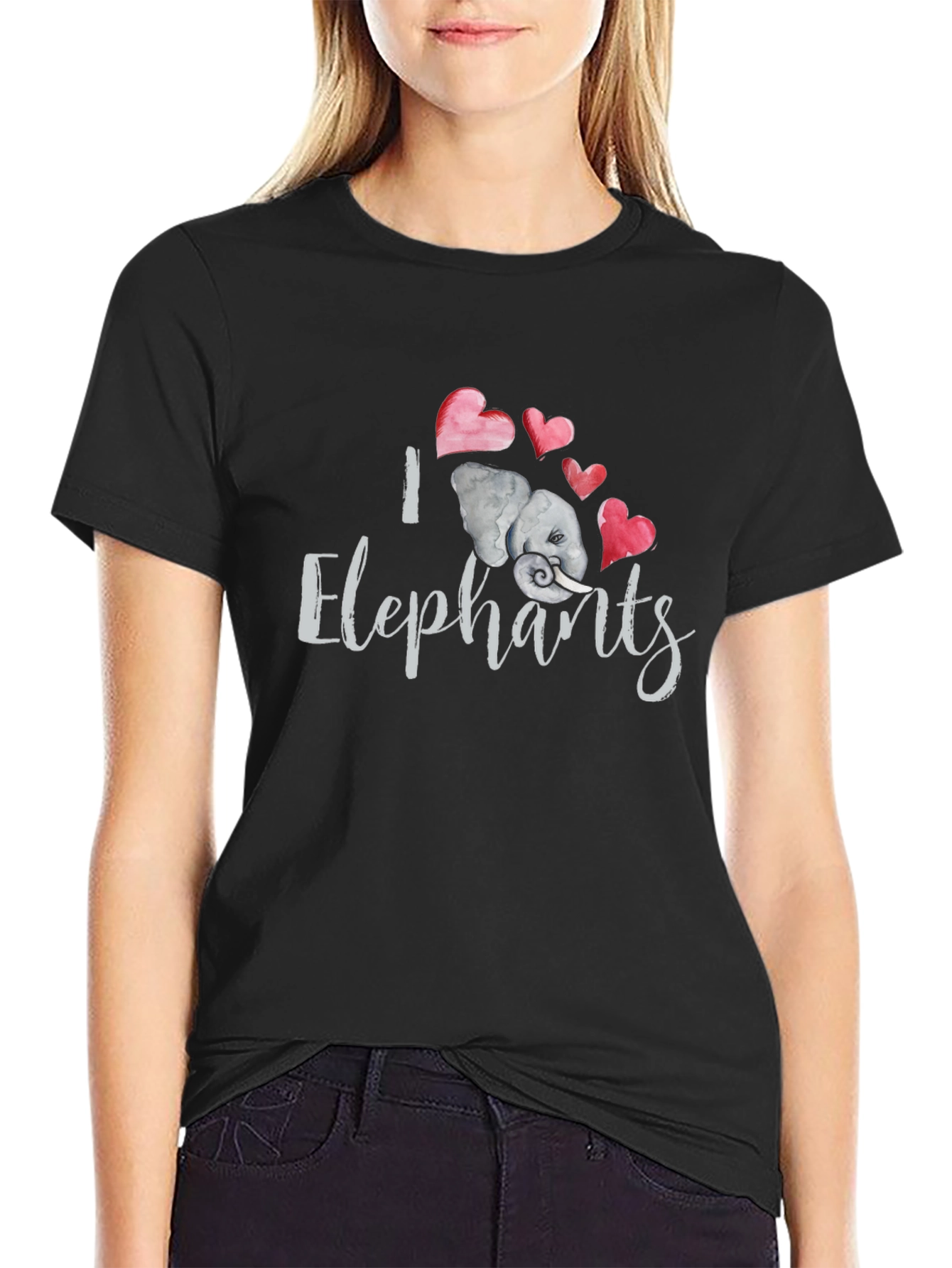 I Love Elephants Graphic T-Shirt
