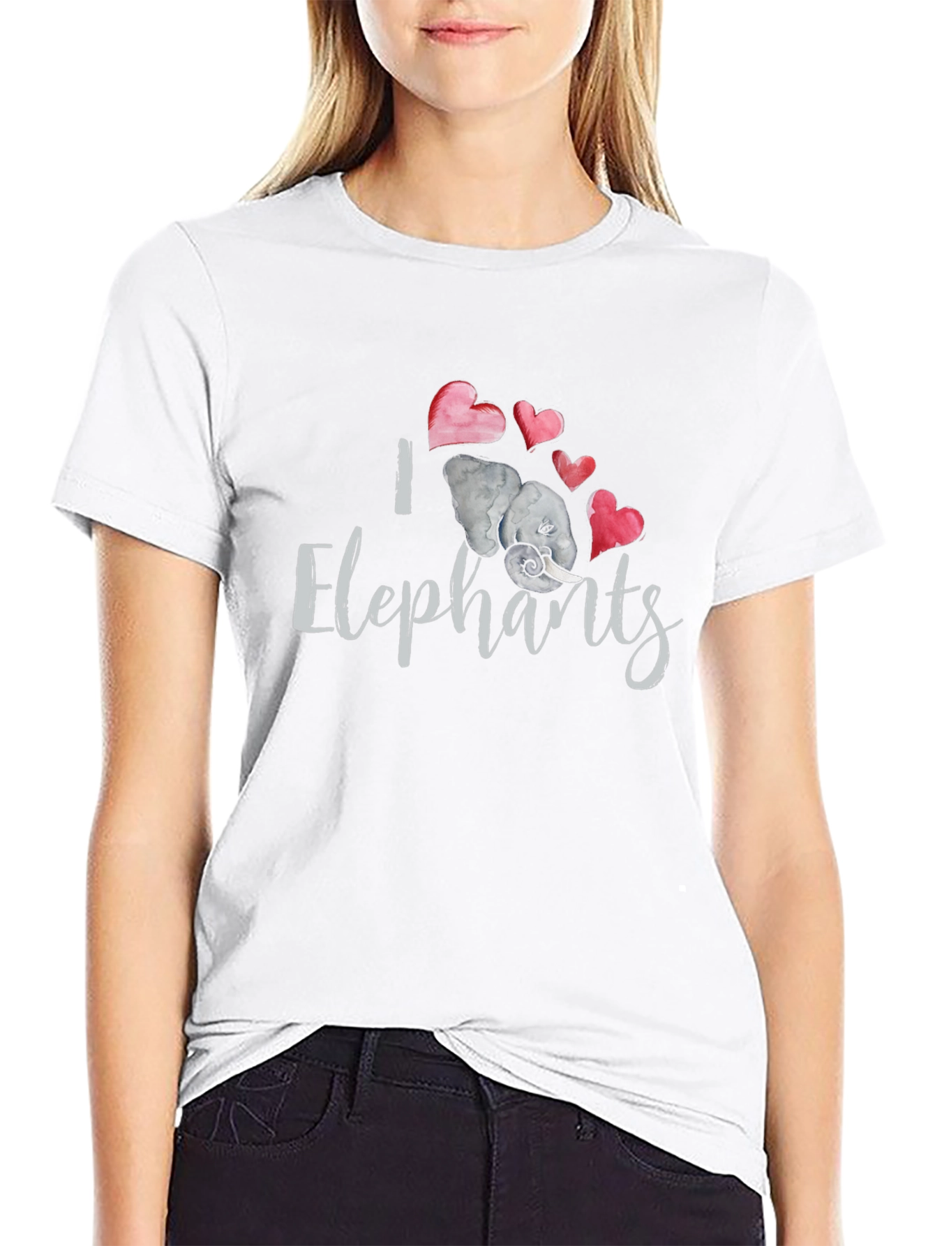 I Love Elephants Graphic T-Shirt