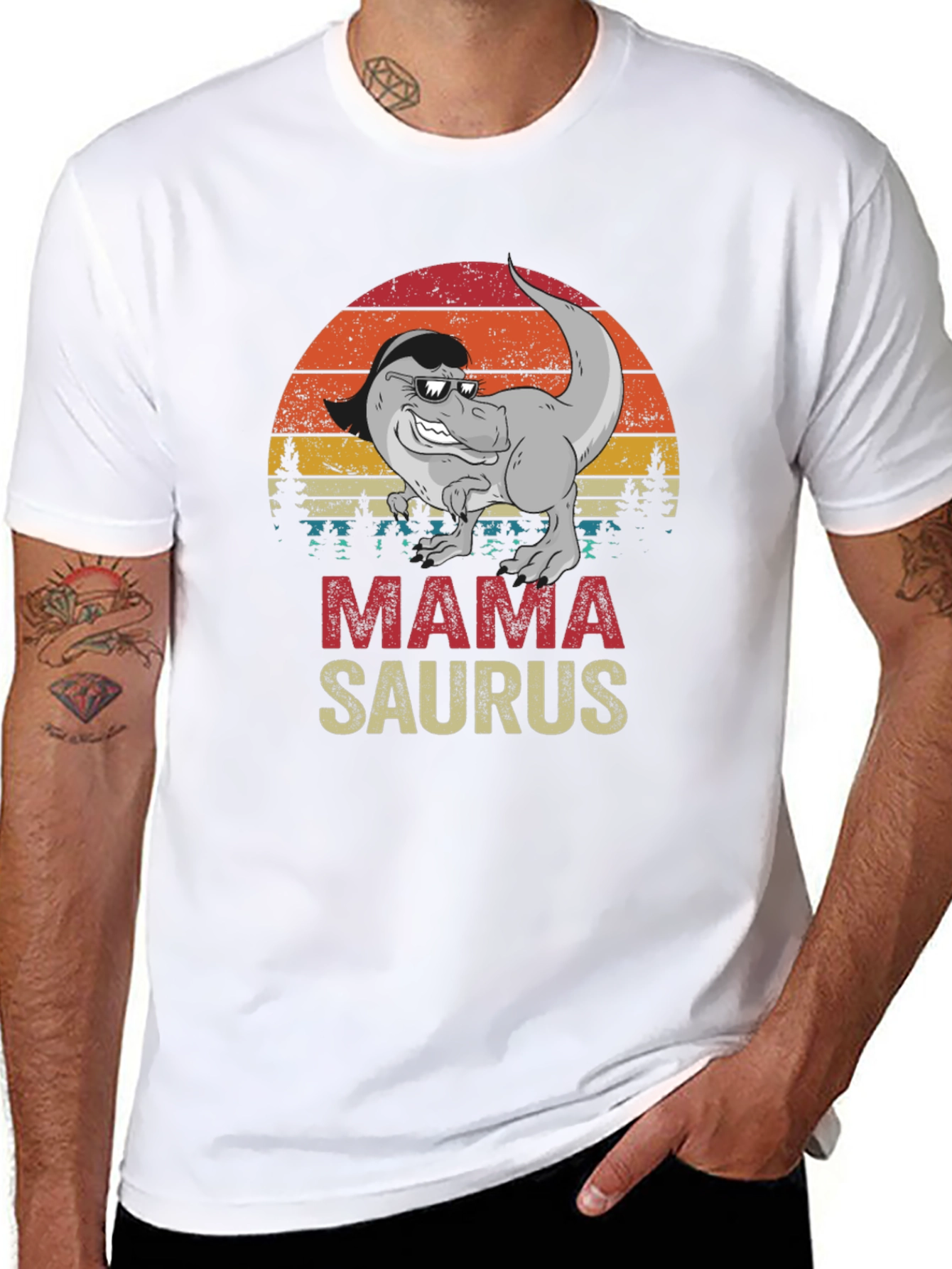 Camiseta Mama Saurus Divertida para Mamás