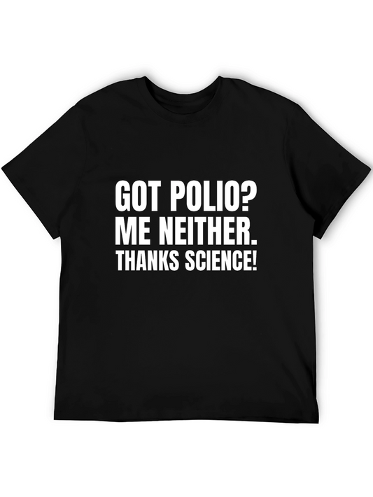 Camiseta Negra: ¡Sin Polio Gracias Ciencia!