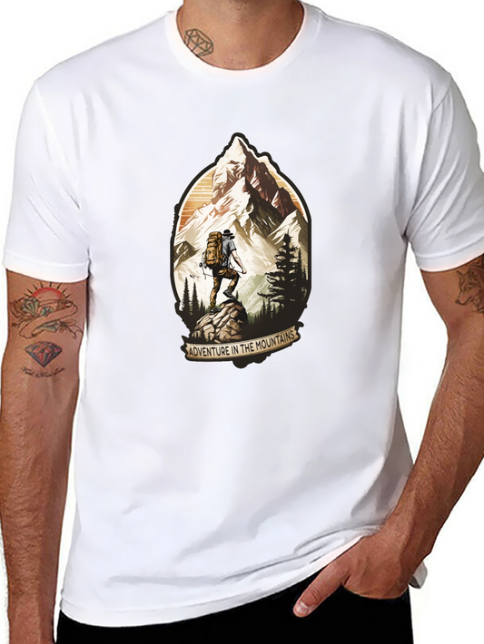 Camiseta Negra Aventura en las Montañas