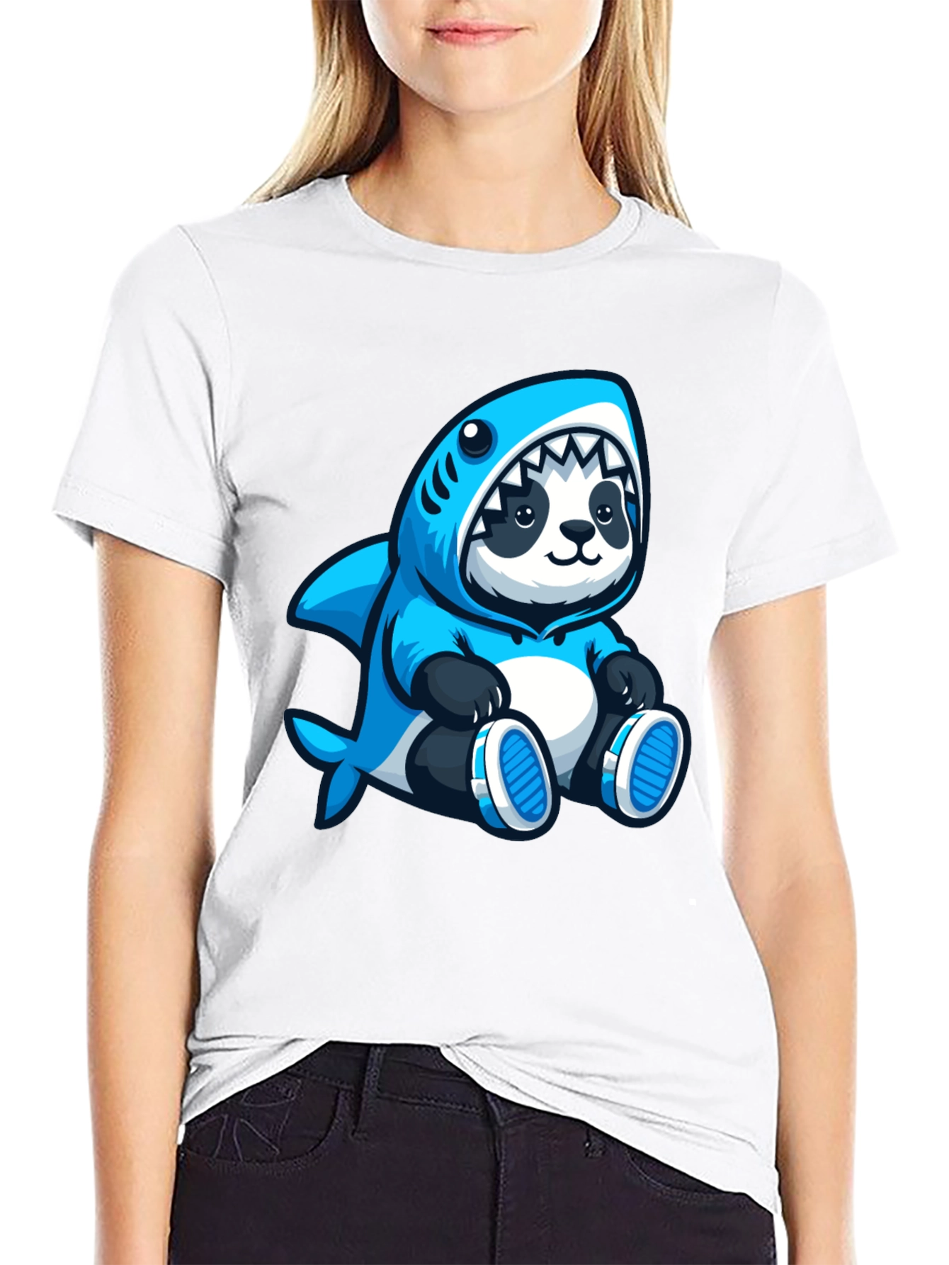 Camiseta Panda Tiburón - Diseño Original y Divertido