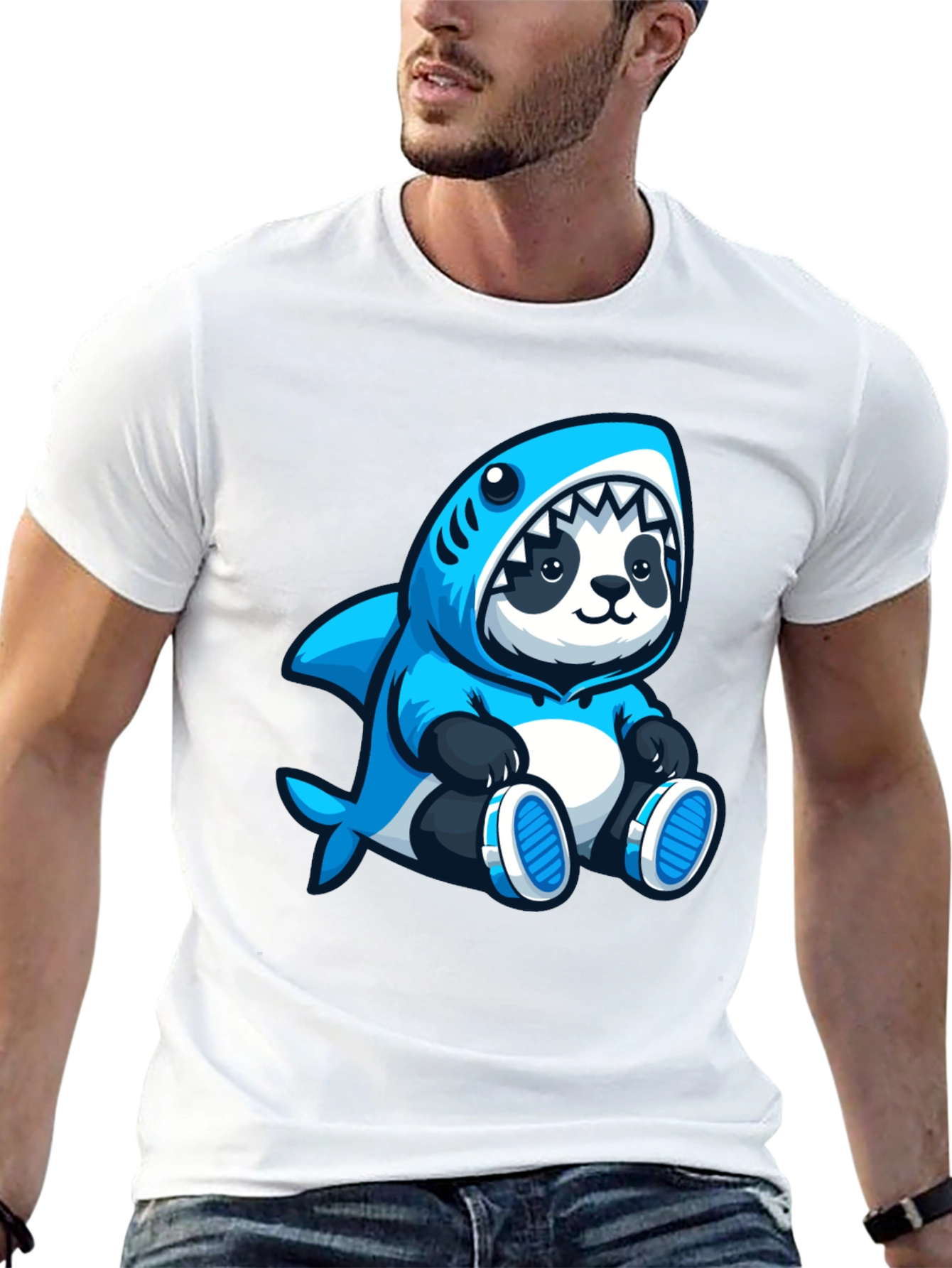 Camiseta Panda Tiburón - Diseño Original y Divertido