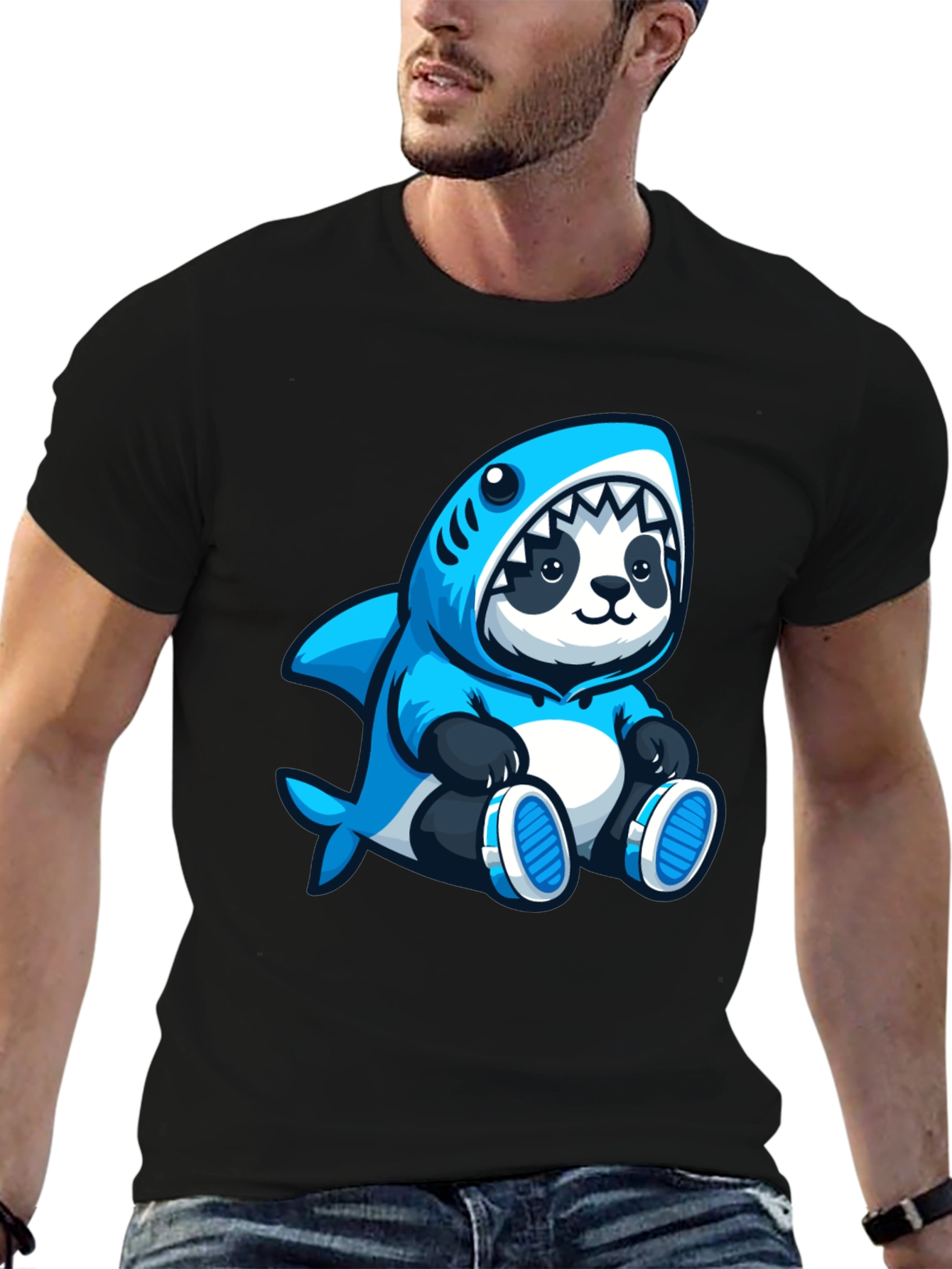 Camiseta Panda Tiburón - Diseño Original y Divertido