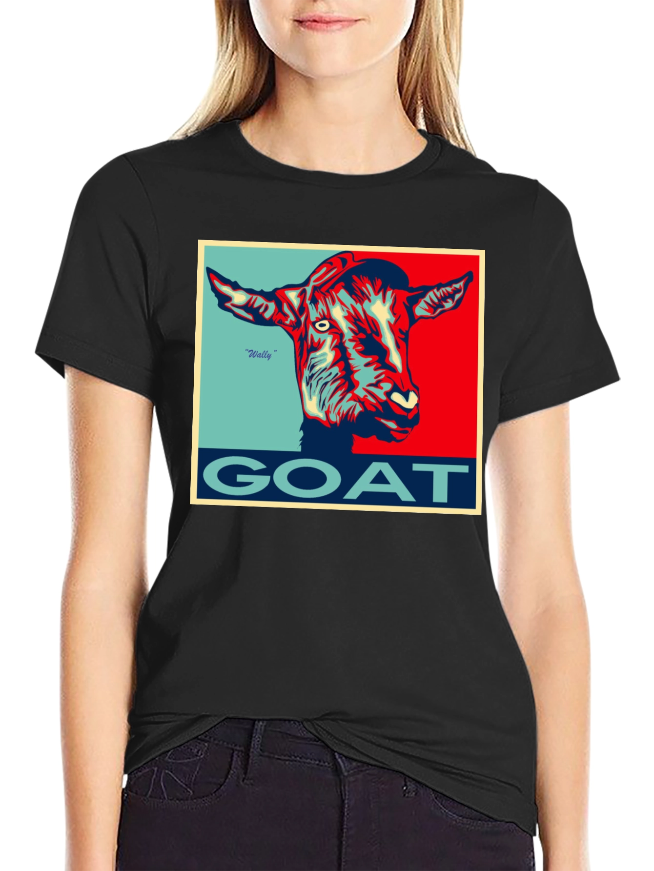 Camiseta Hombre GOAT Diseño Gráfico Único