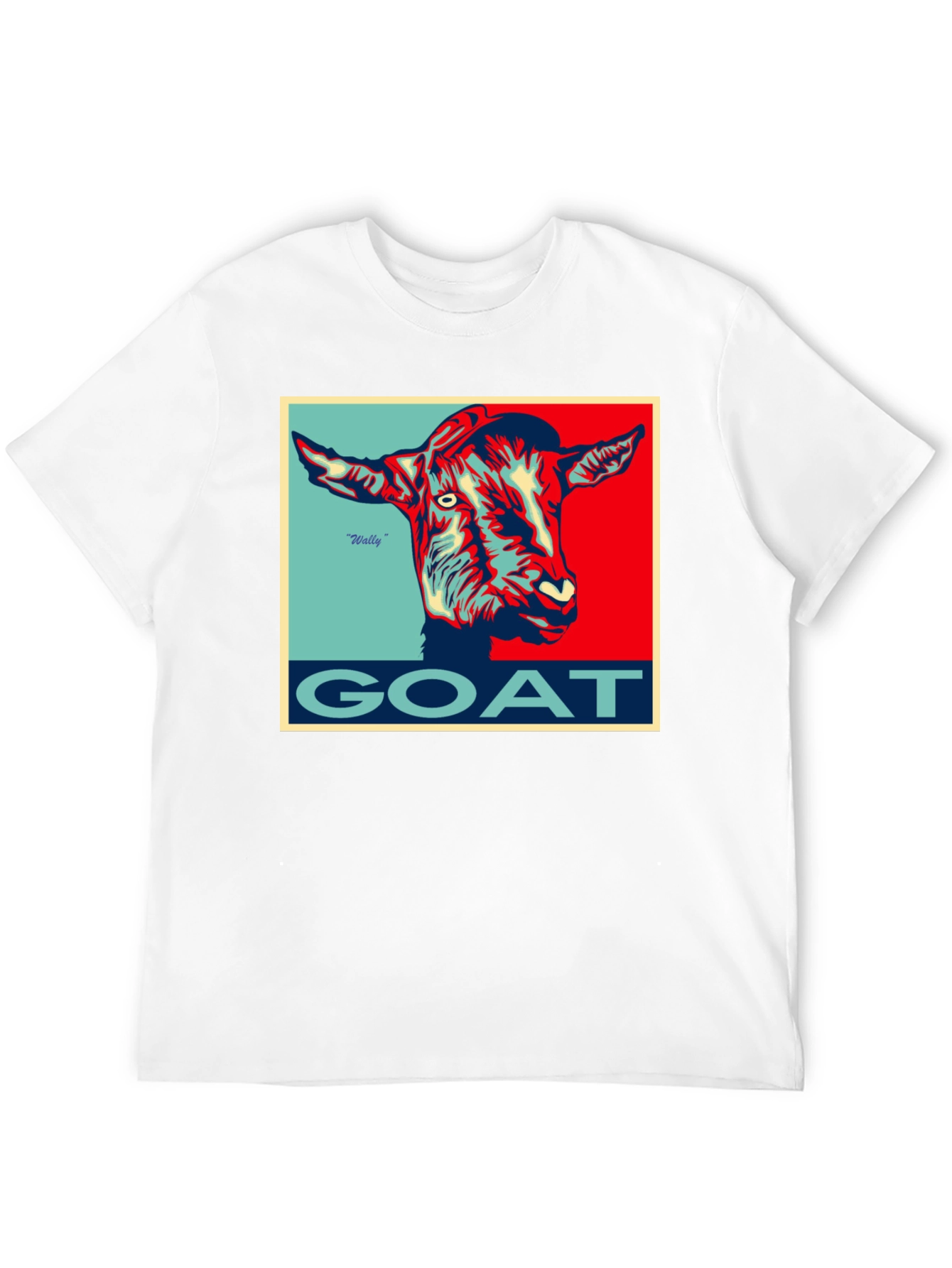Camiseta Hombre GOAT Diseño Gráfico Único