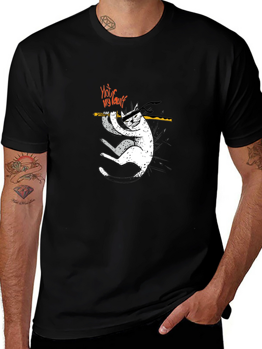 Camiseta Negra No es Mi Culpa Gato Ninja