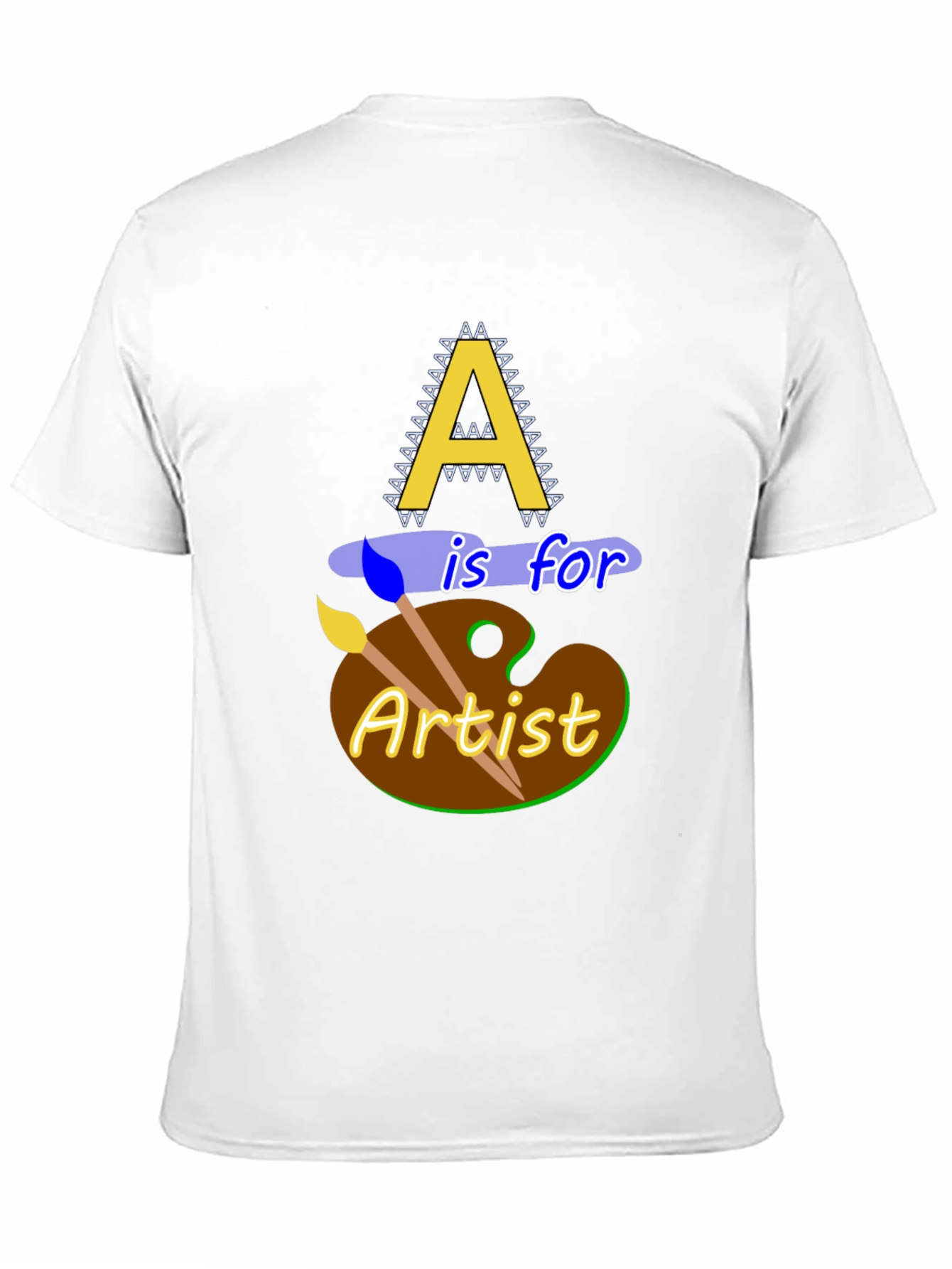 Camiseta Negra A es para Artista Diseño Original