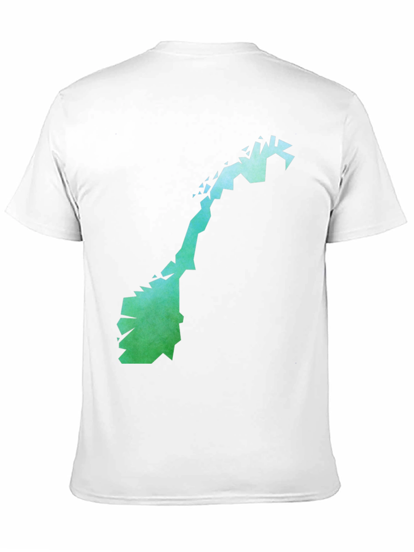 Camiseta Negra con Diseño Abstracto de Noruega