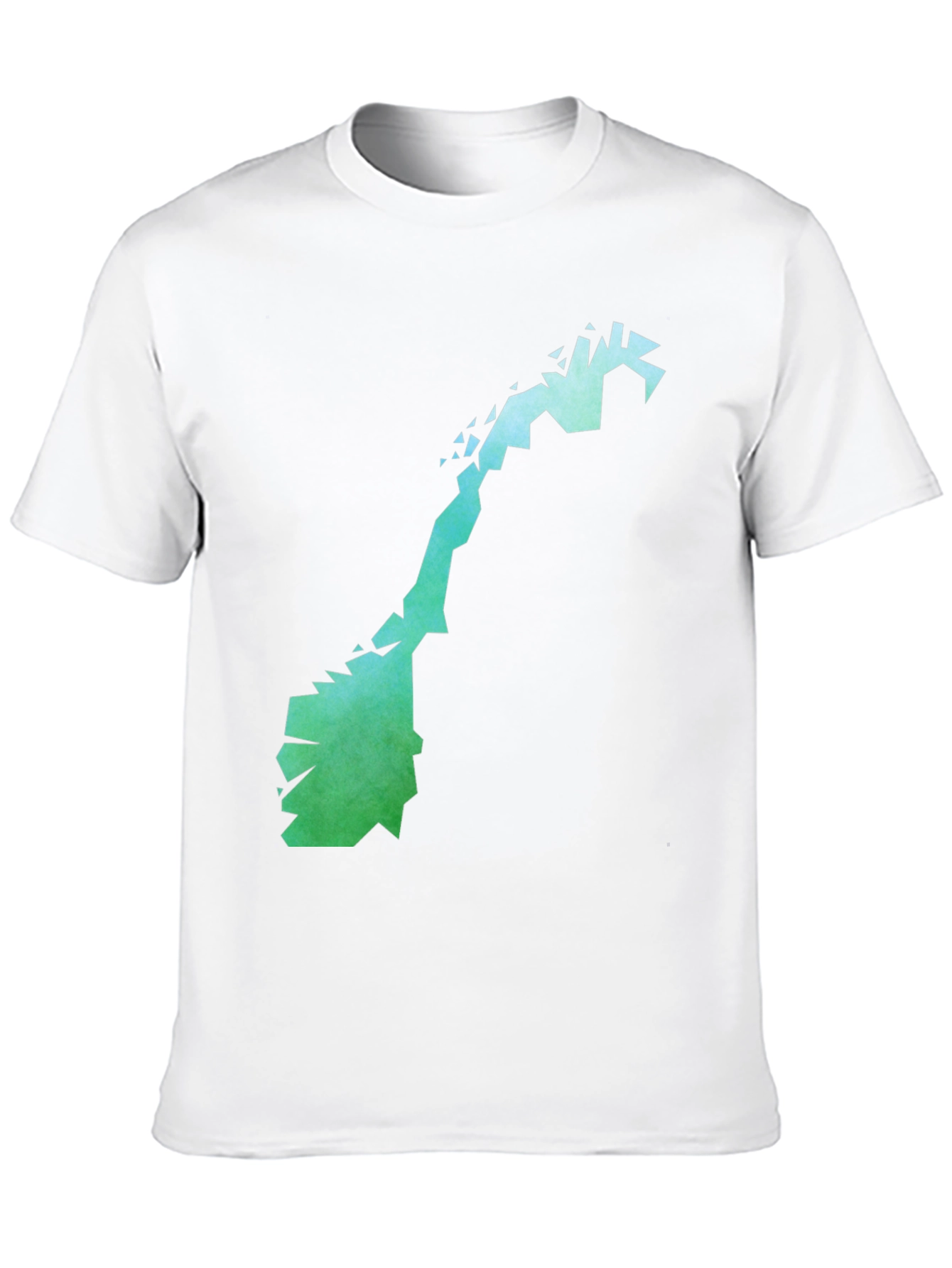 Camiseta Negra con Diseño Abstracto de Noruega