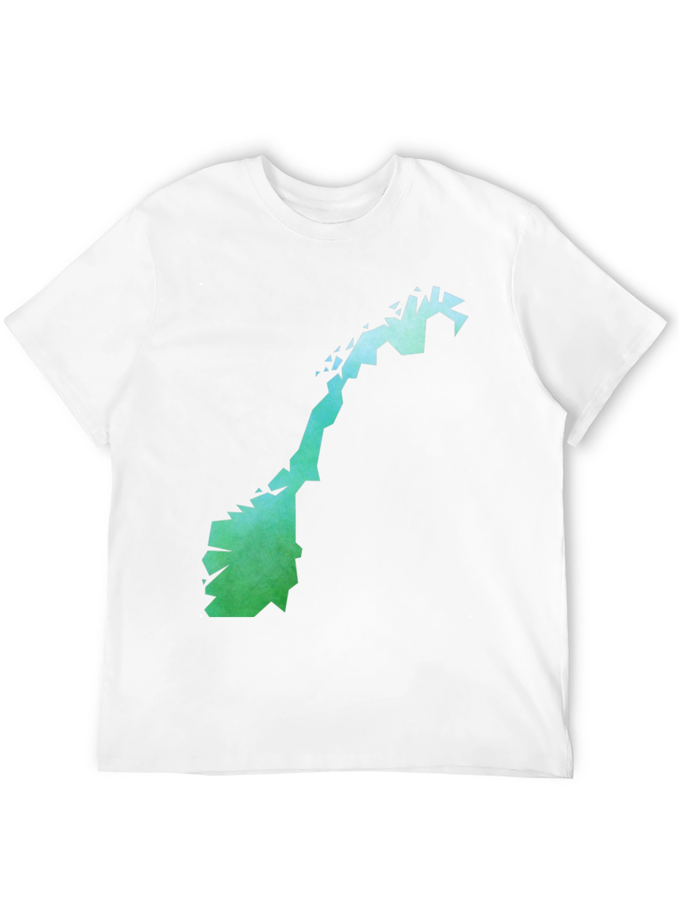 Camiseta Negra con Diseño Abstracto de Noruega