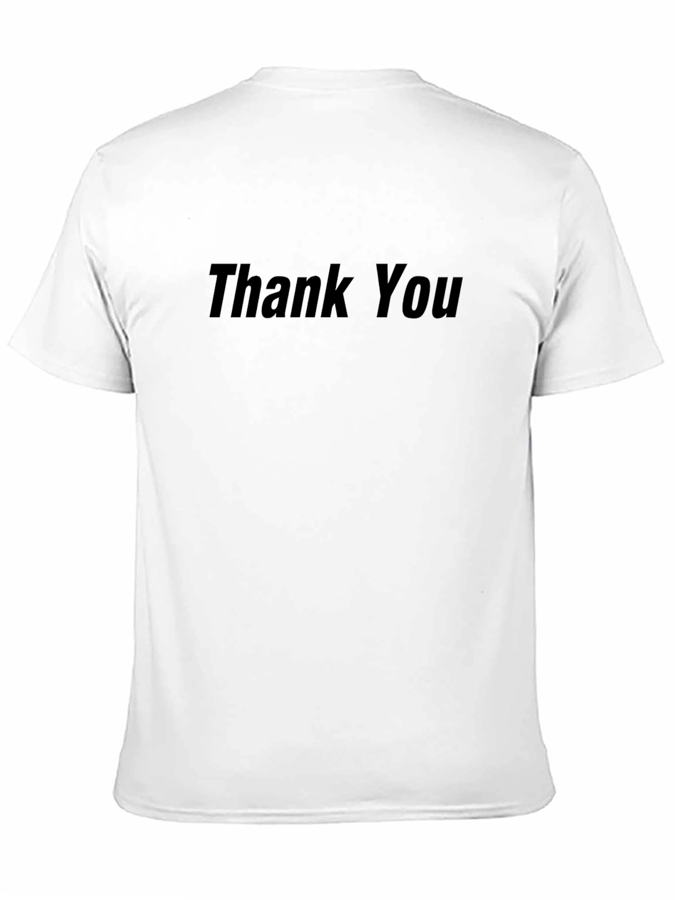Camiseta Negra: Thank You Estilo Casual