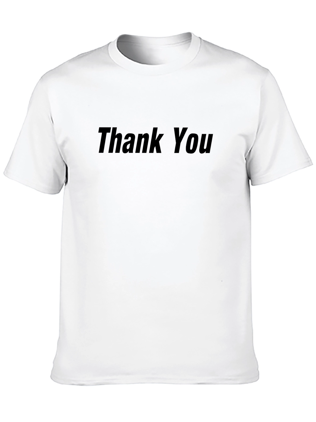 Camiseta Negra: Thank You Estilo Casual