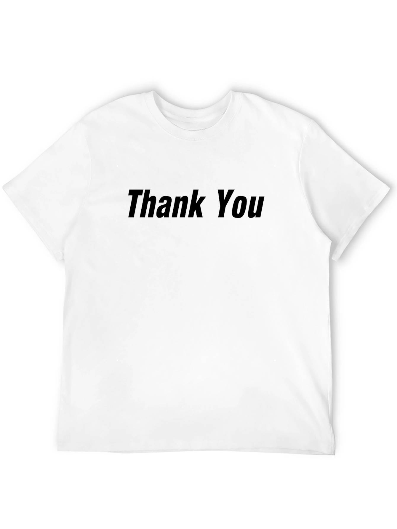 Camiseta Negra: Thank You Estilo Casual