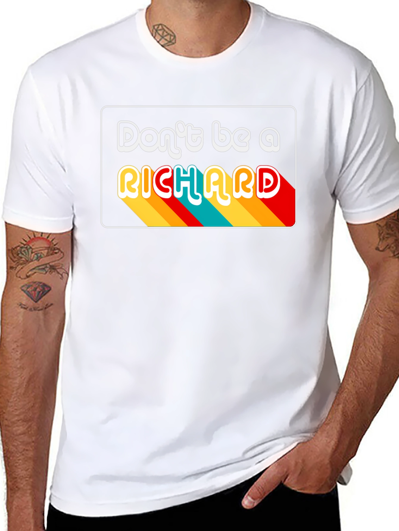 Camiseta Negra Dont be a RICHARD Retro