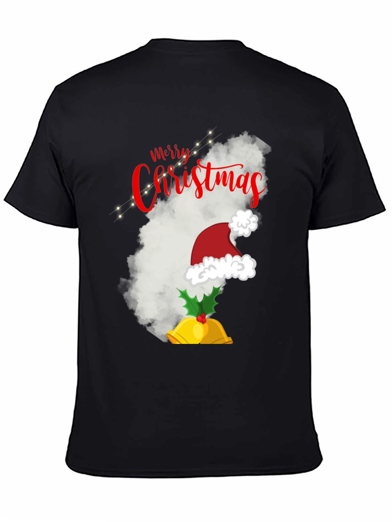 Camiseta Navideña Negra Merry Christmas