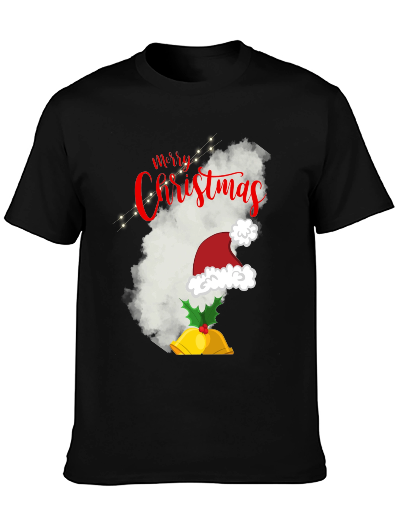 Camiseta Navideña Negra Merry Christmas