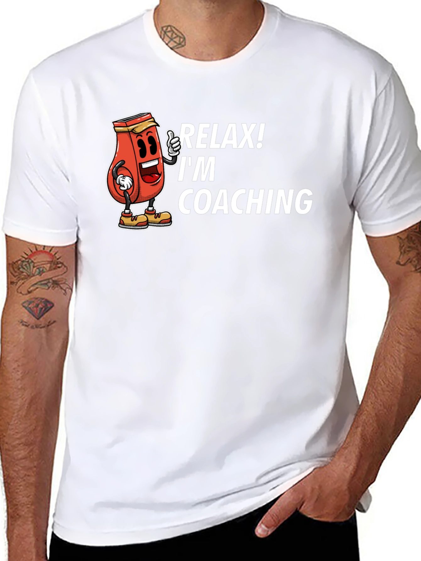 Camiseta Negra Relax! Im Coaching
