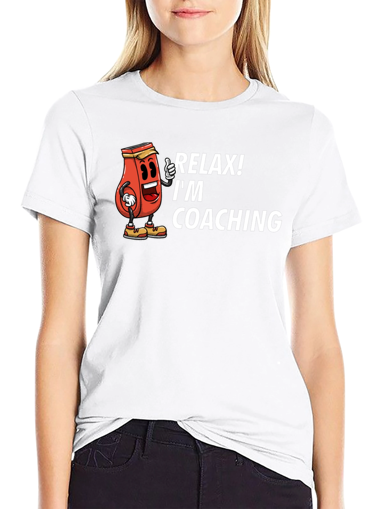 Camiseta Negra Relax! Im Coaching