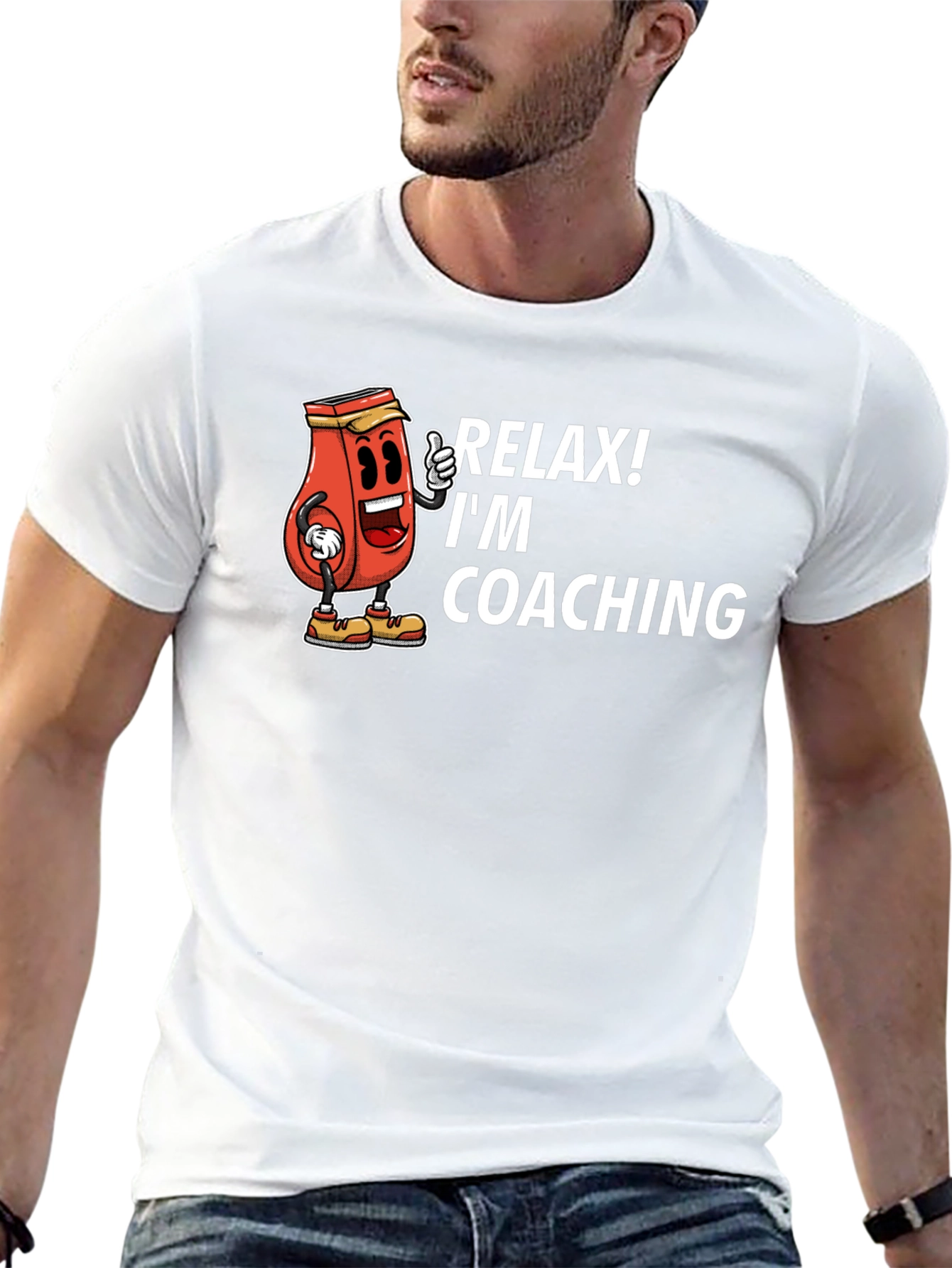 Camiseta Negra Relax! Im Coaching
