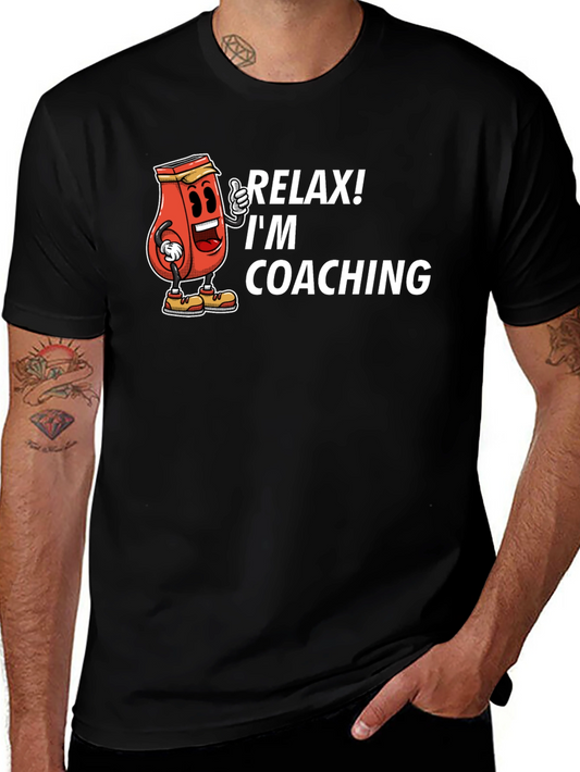 Camiseta Negra Relax! Im Coaching