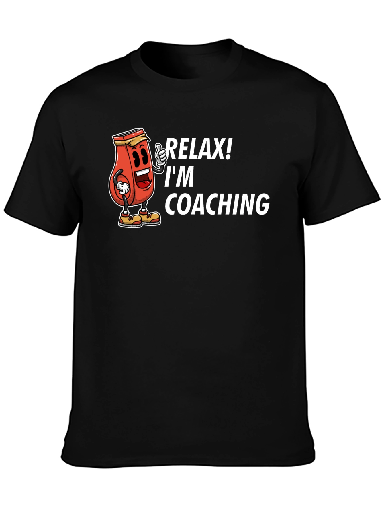 Camiseta Negra Relax! Im Coaching