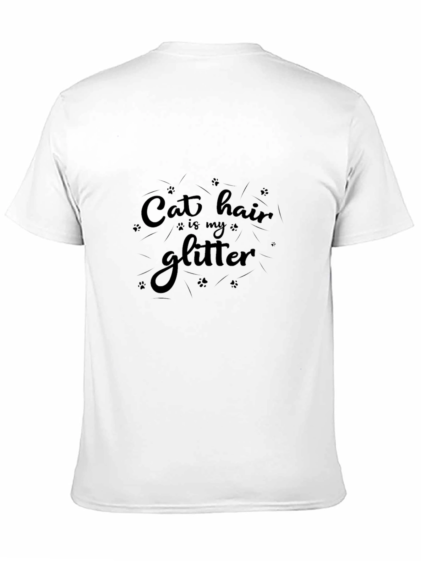 Camiseta Negra Cat Hair is My Glitter