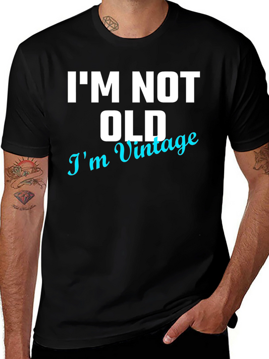 Camiseta Negra: No Soy Viejo Soy Vintage