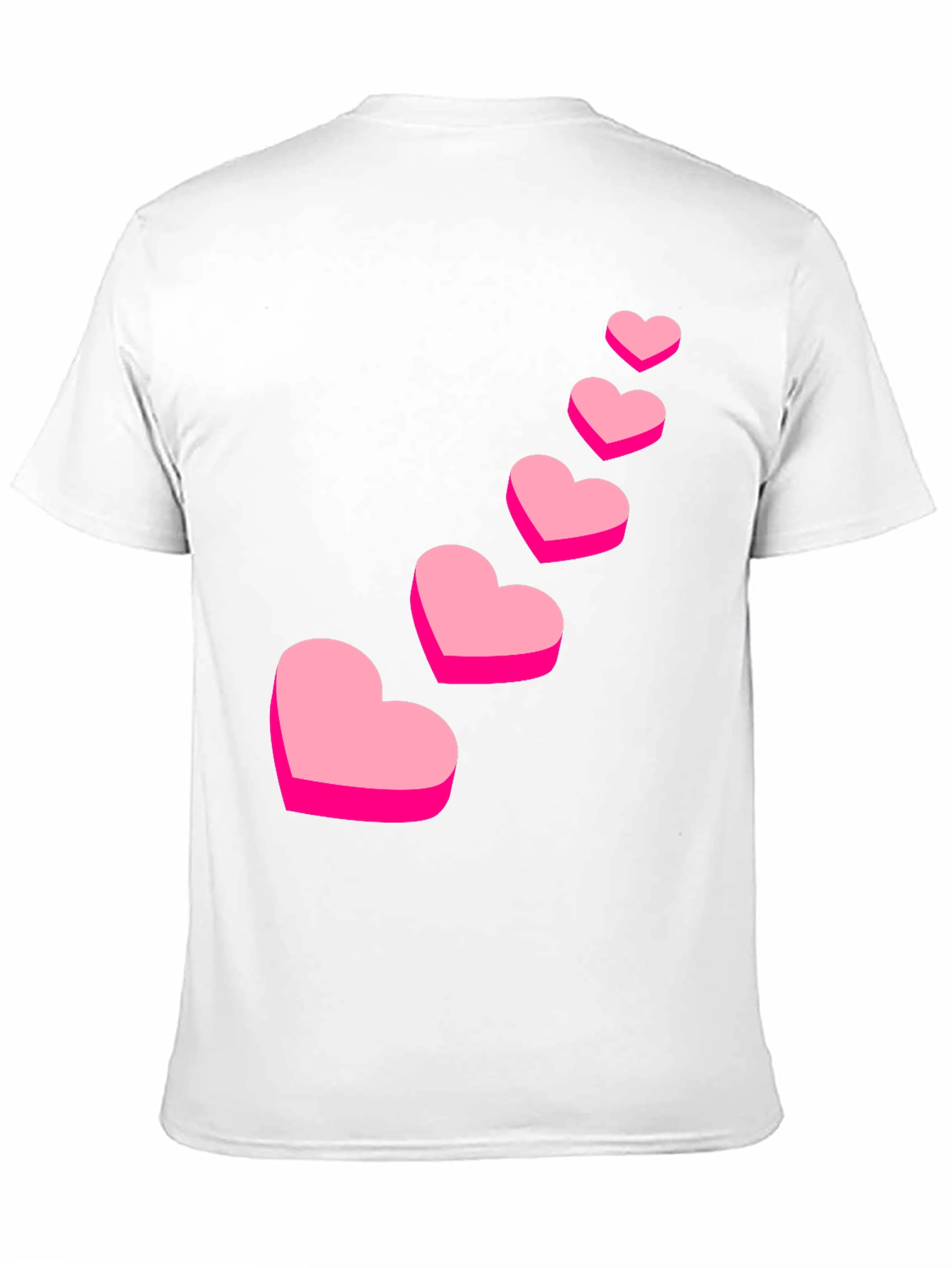 Camiseta Negra con Corazones Rosados