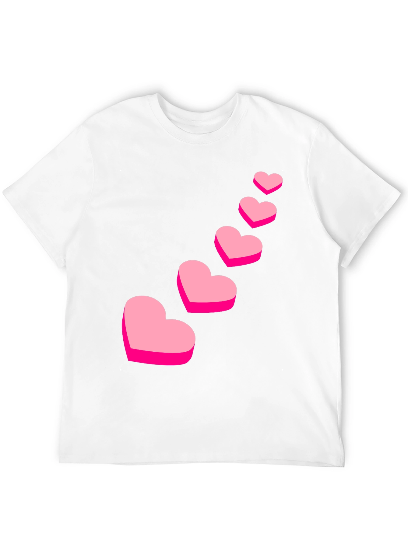 Camiseta Negra con Corazones Rosados