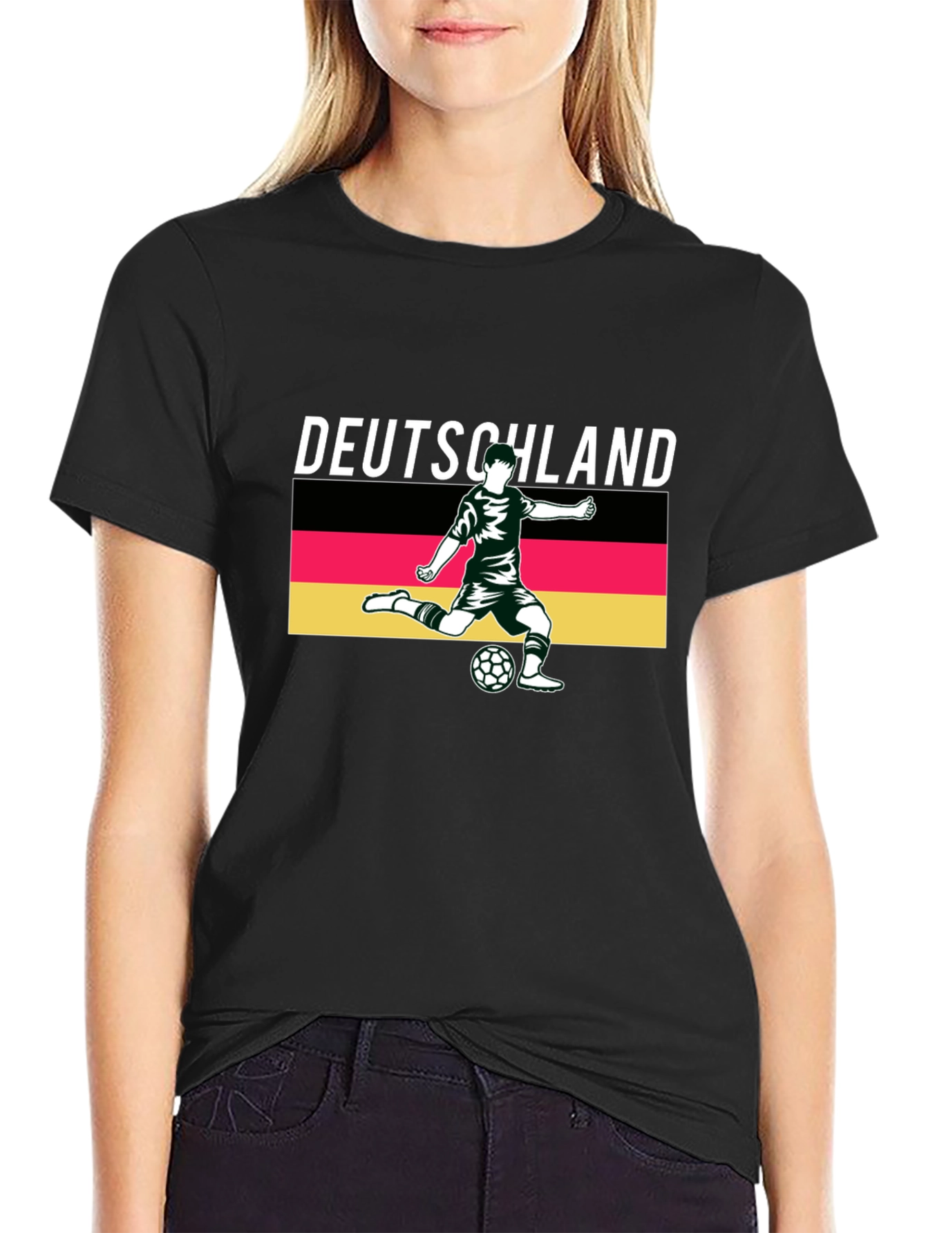 Camiseta Negra Alemania Fútbol Deutschland