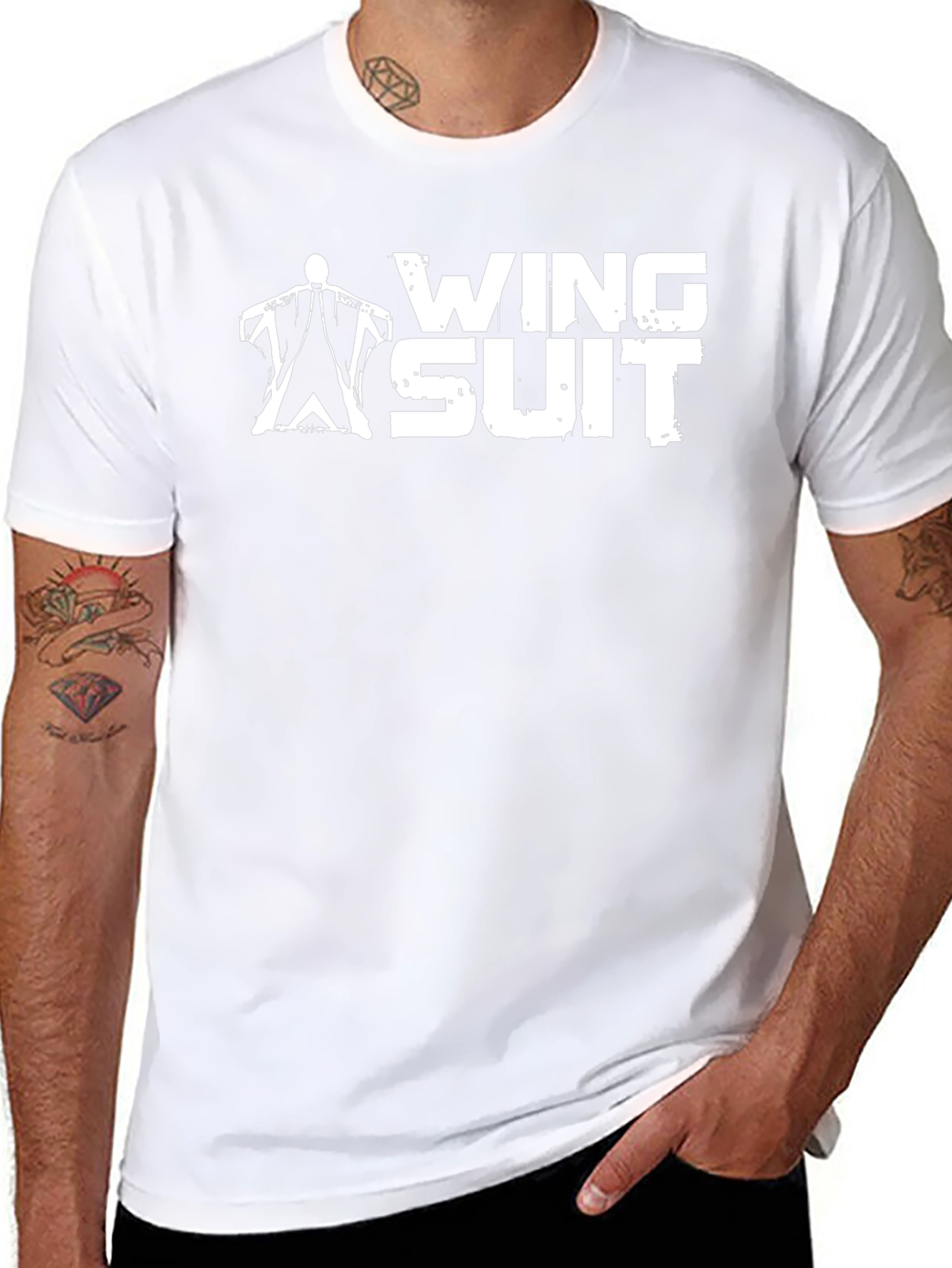 Camiseta Negra Wing Suit - Deportes Extremos
