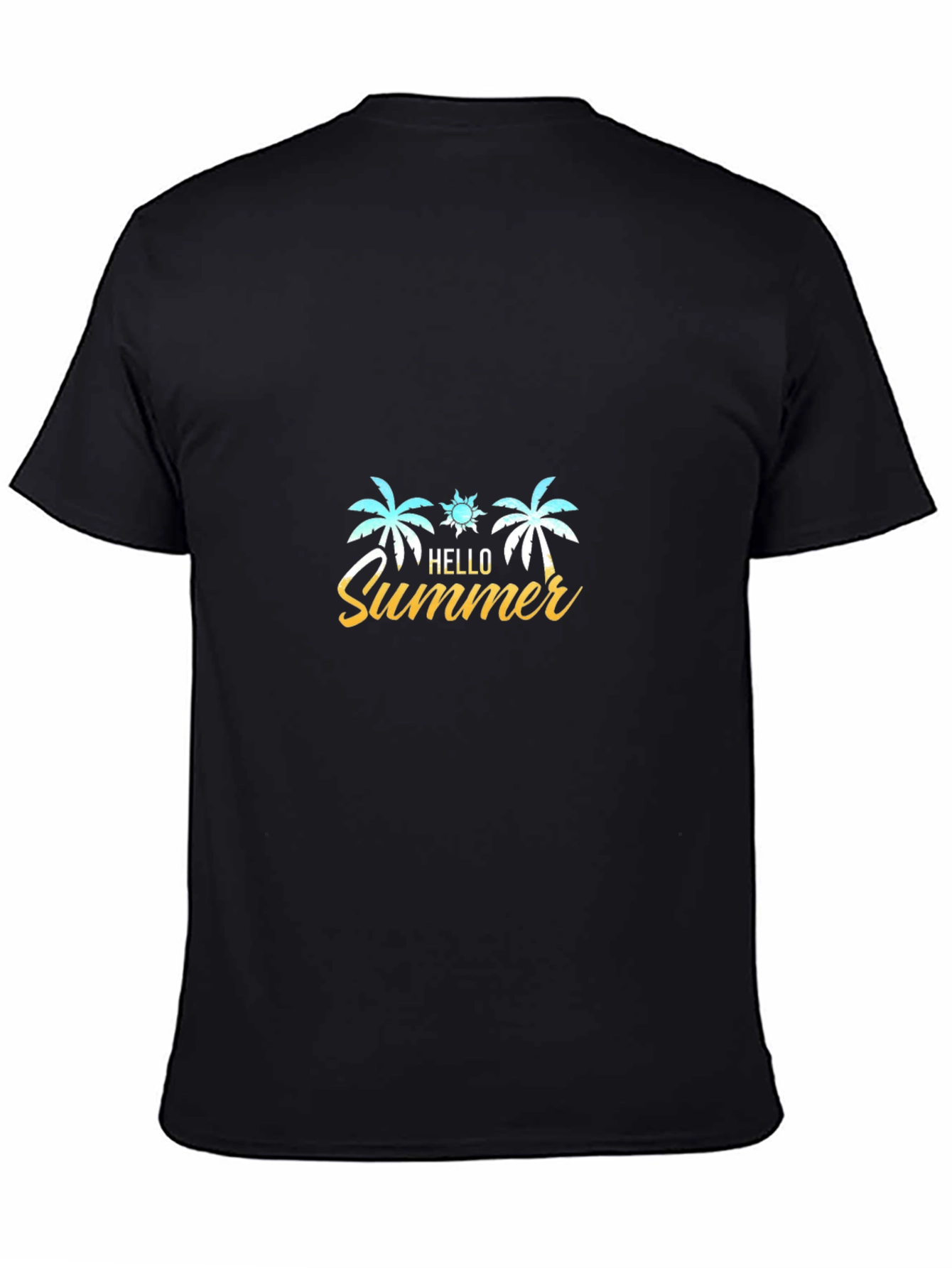 Camiseta Negra Verano Tropical