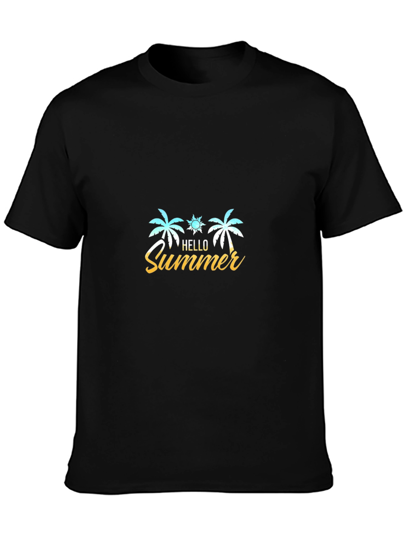 Camiseta Negra Verano Tropical