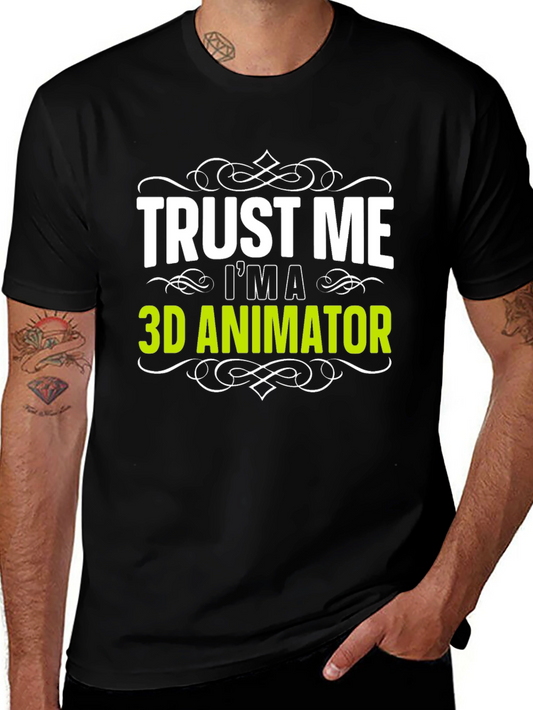 Camiseta Negra Trust Me Im a 3D Animator