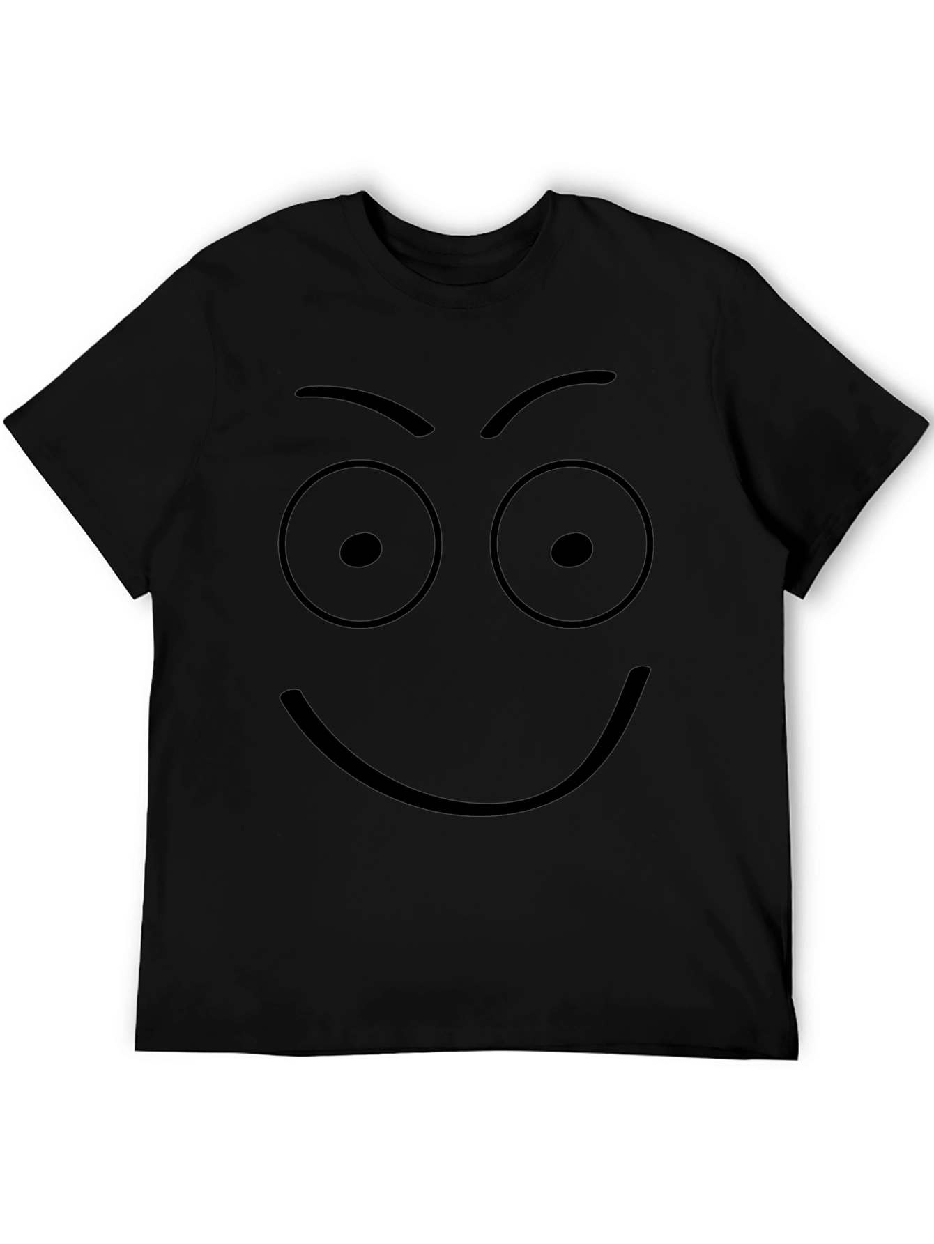 Camiseta Negra con Cara Sonriente