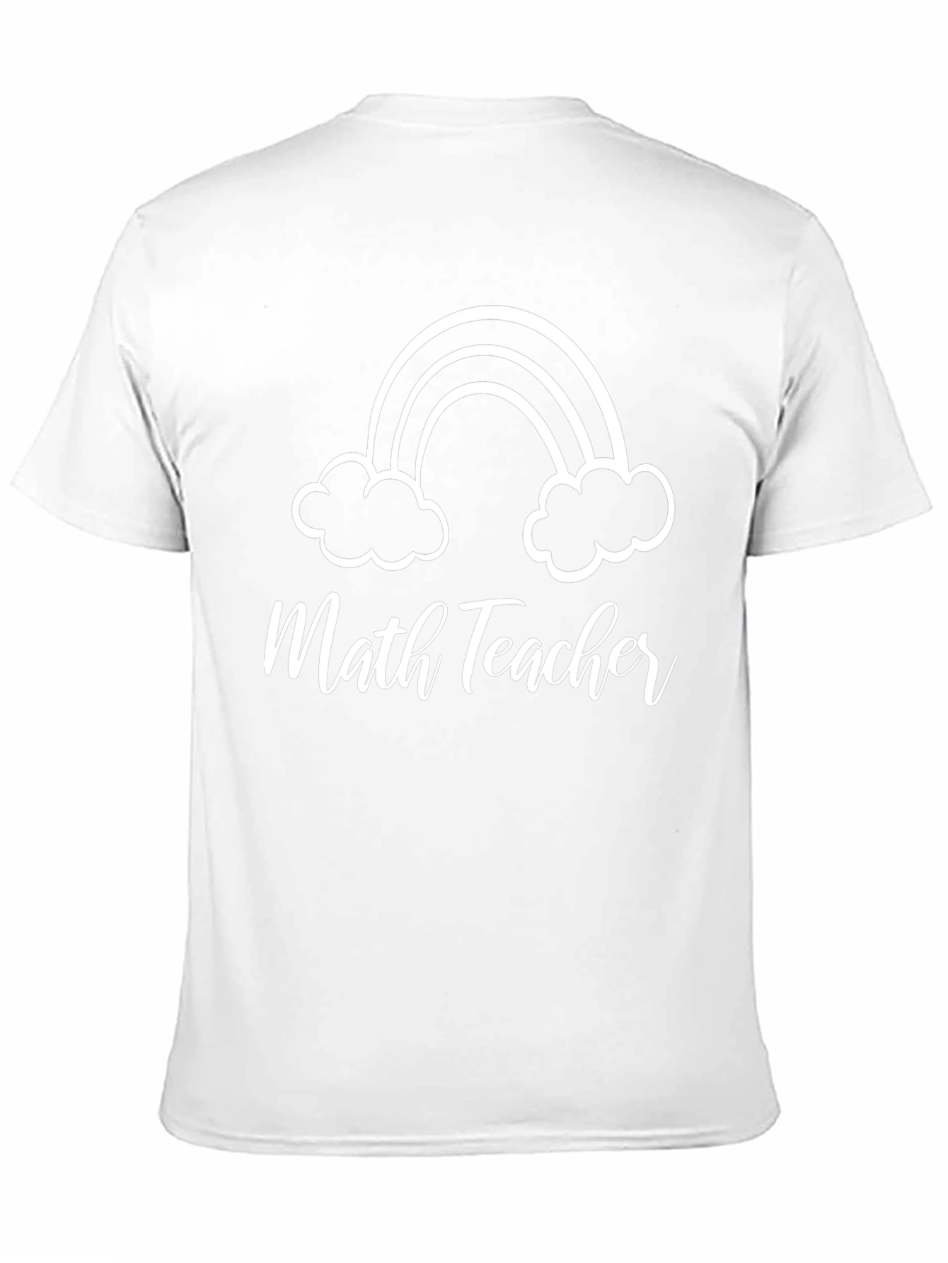 Camiseta Negra Math Teacher con Arcoíris
