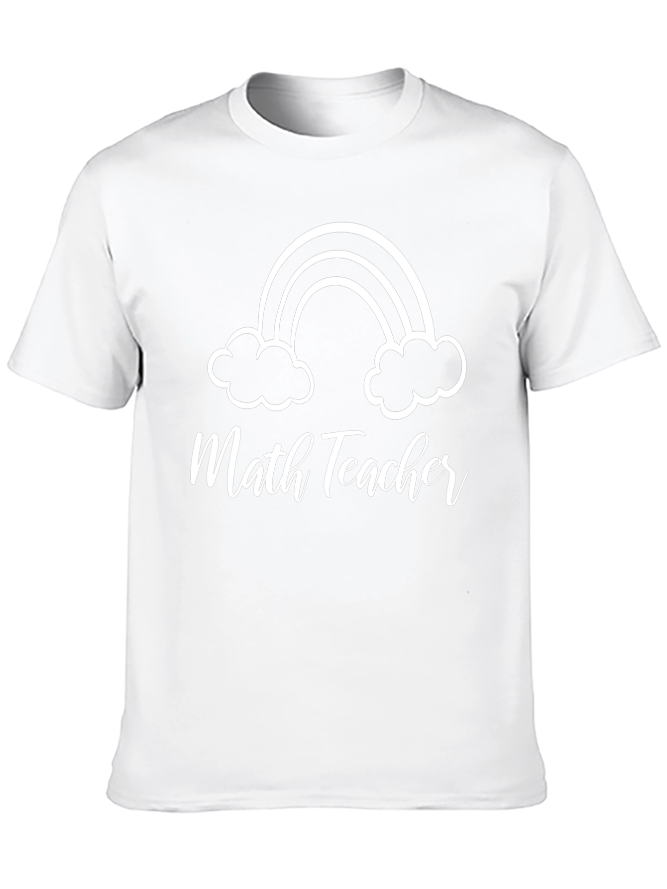 Camiseta Negra Math Teacher con Arcoíris